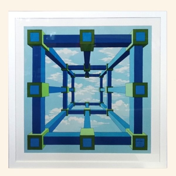 Tableau d'un carré Hermès perspective de A.M Cassandre